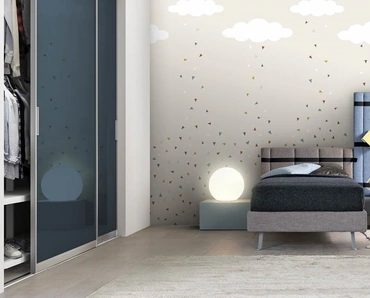 Porta per interni scorrevole in vetro con telaio in alluminio Zeus a Terra di Doal