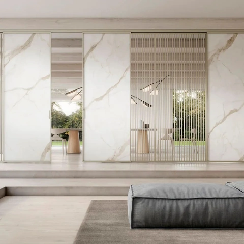 Porta per interni Zeus Sospesa effetto Marmo di Doal