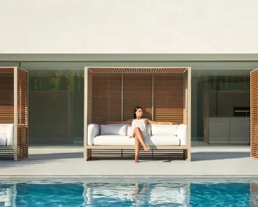 Divano con gazebo DNA Al Fresco Sofa di Gandia Blasco