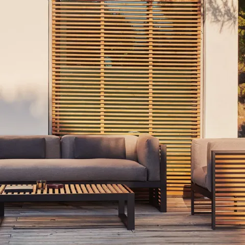 Salotto DNA Teak d'ispirazione orientale di Gandia Blasco