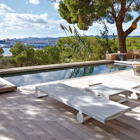 Sedie e sdraio in metallo Flat-Textil di Gandia Blasco