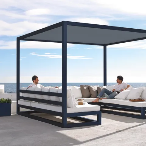 Pergola con divano Pergola in metallo di Gandia Blasco