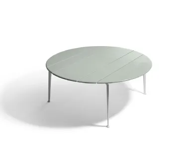 Tavolo rotondo Solaria in gres smaltato di Poltrona Frau