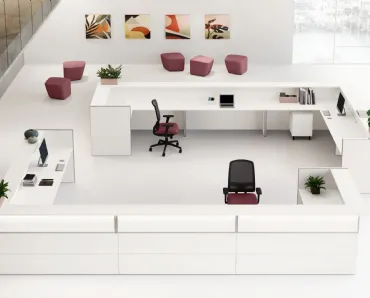 Bancone Reception Nice Bianco di Las Mobili