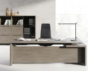 Scrivania direzionale Eos Pioppo Light di Las Mobili