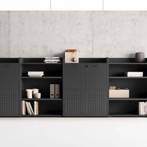 Mobile Archivio con 4 ante e Vani a giorno di Las Mobili